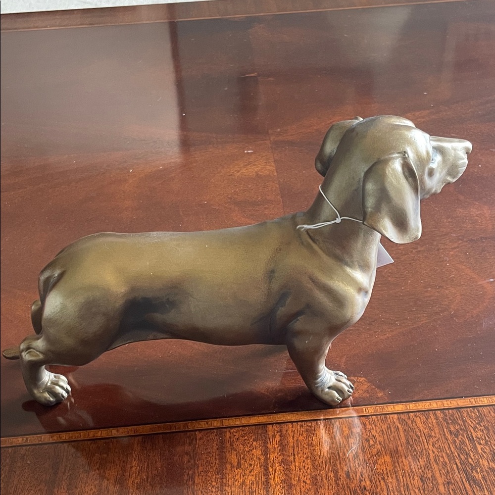T. Rose Brass-Look Dachshund Figurine - - Picture 4 of 8